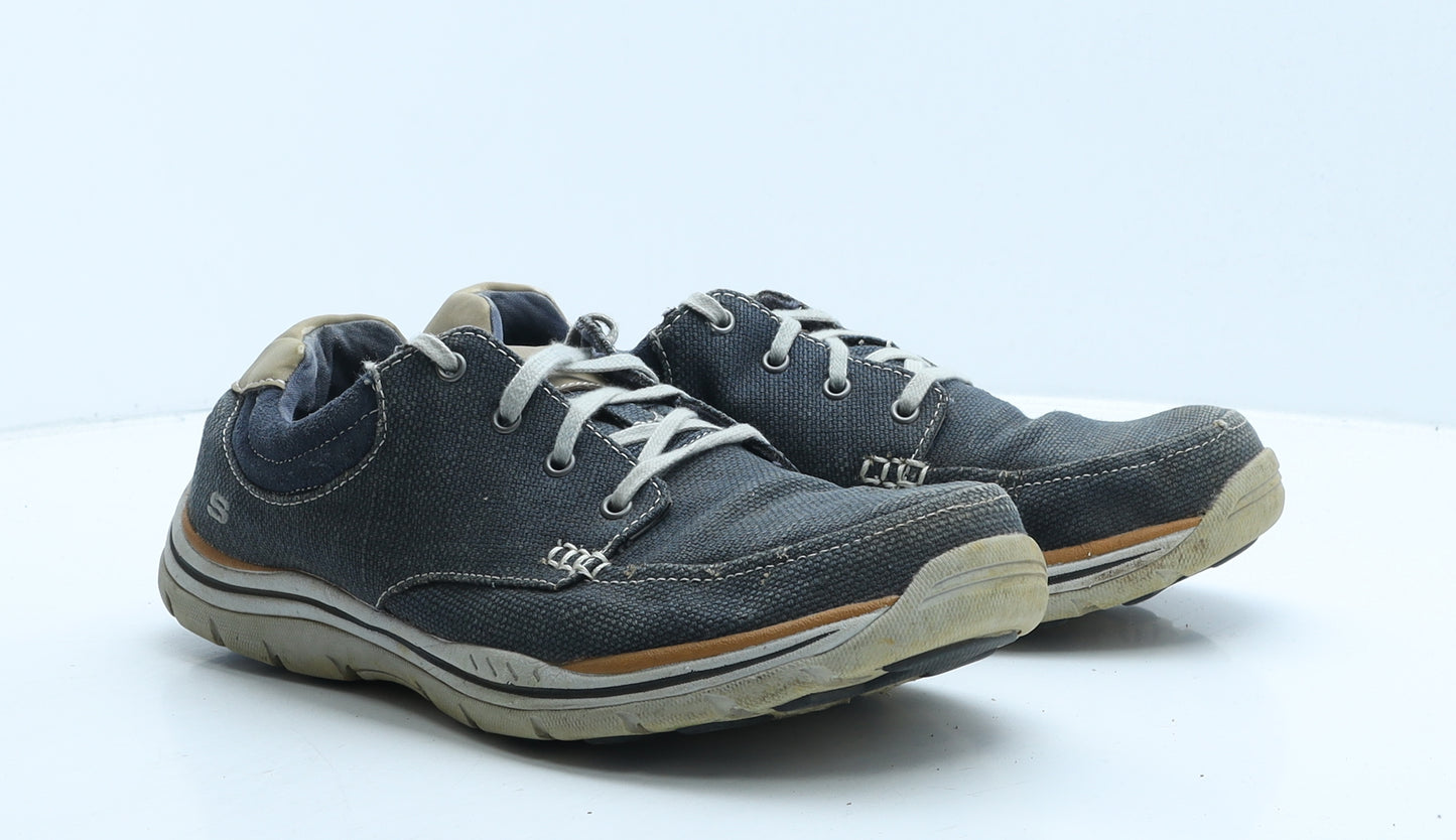 Skechers Mens Blue Fabric Trainer Casual UK 10 45