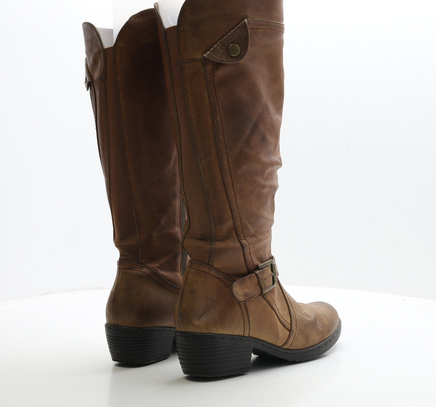 Rieker Womens Brown Leather Biker Boot UK 6 39