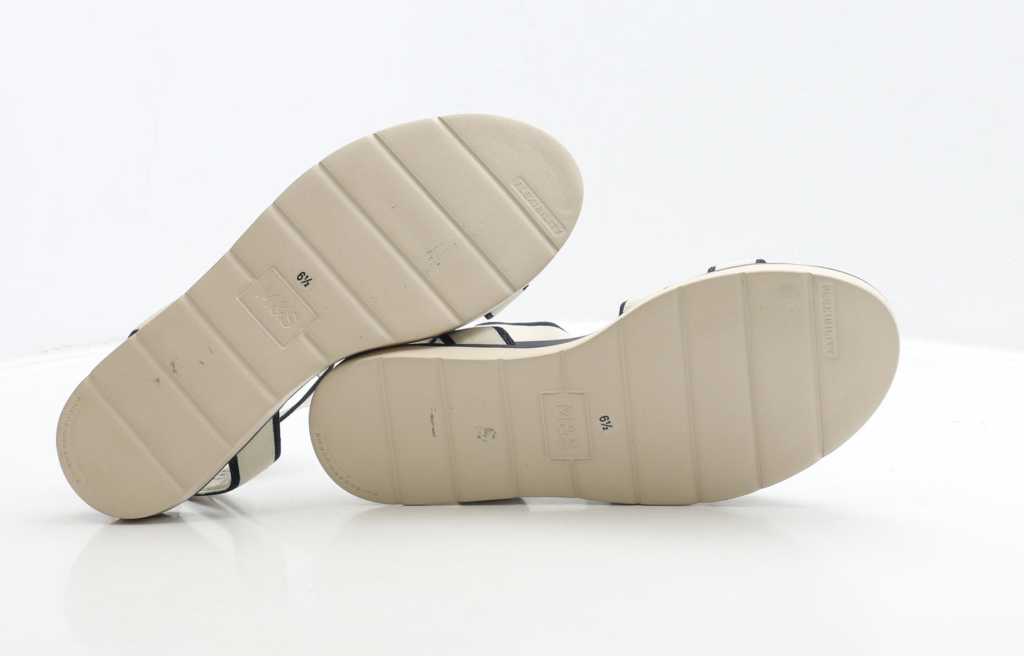 Marks and Spencer Womens Ivory Polyester Strappy Sandal UK 6