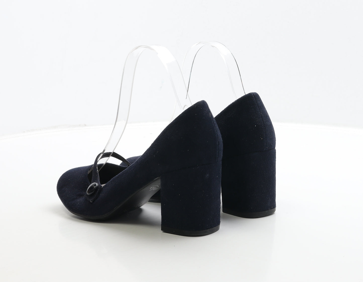 Marks and Spencer Womens Blue Suede Court Heel UK 4