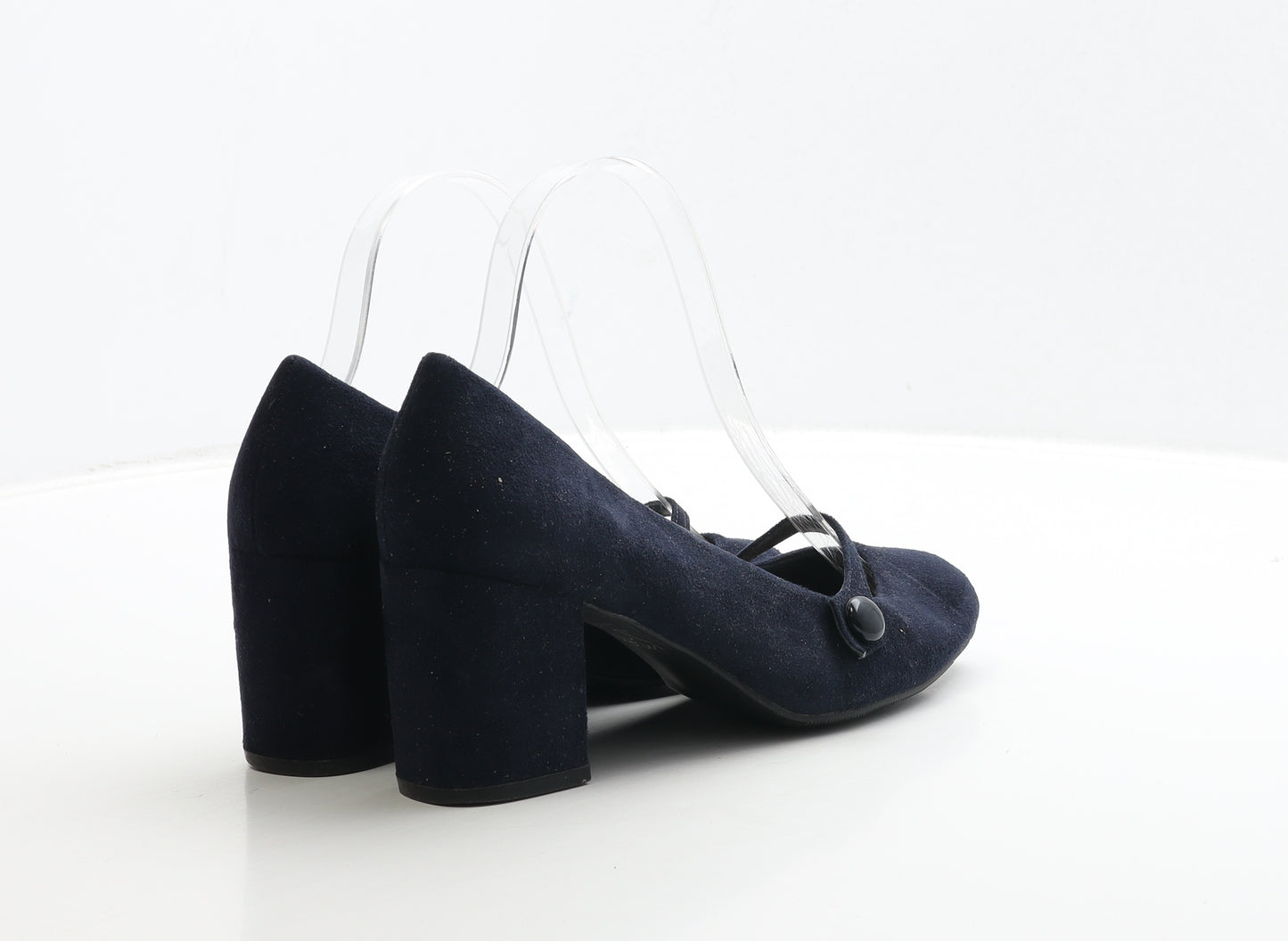 Marks and Spencer Womens Blue Suede Court Heel UK 4