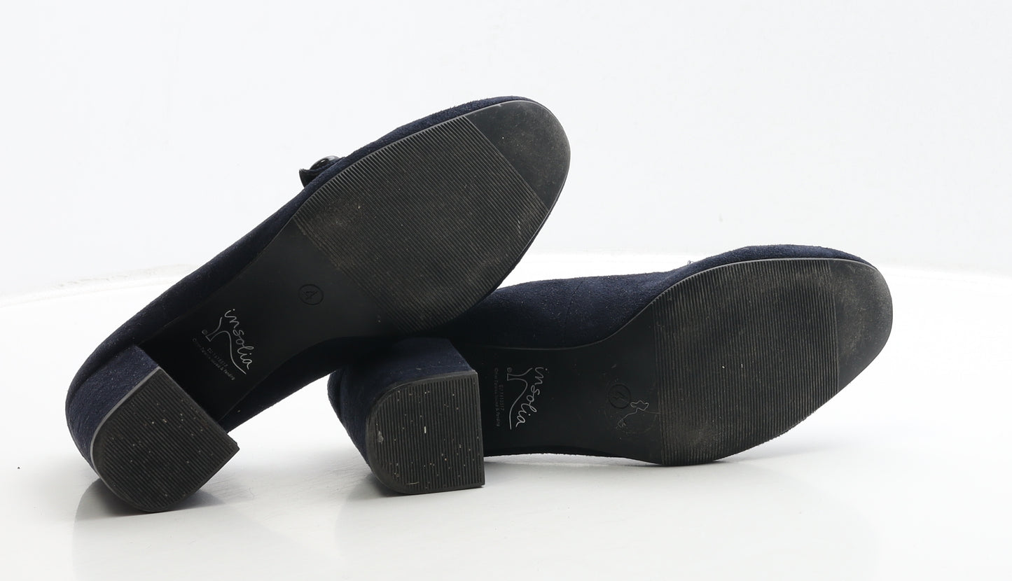 Marks and Spencer Womens Blue Suede Court Heel UK 4