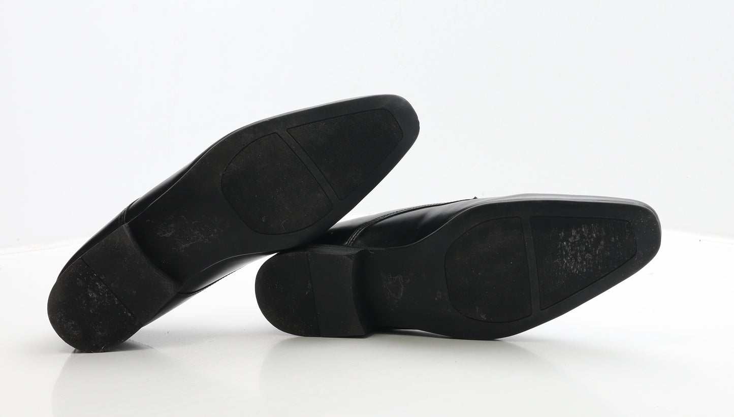 NEXT Mens Black Leather Oxford Dress UK 7 41