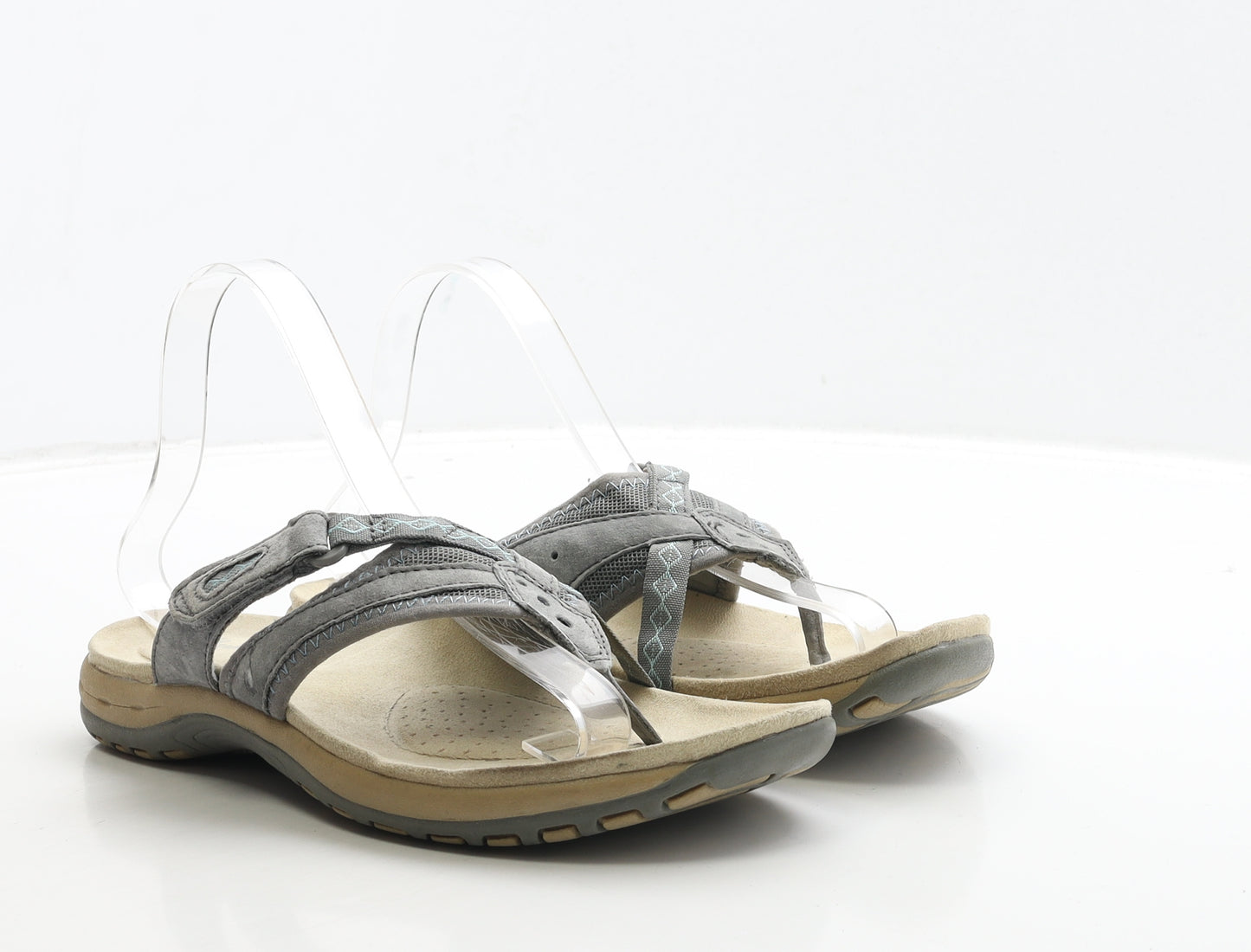 Clarks Womens Grey Leather Thong Sandal UK 7 40