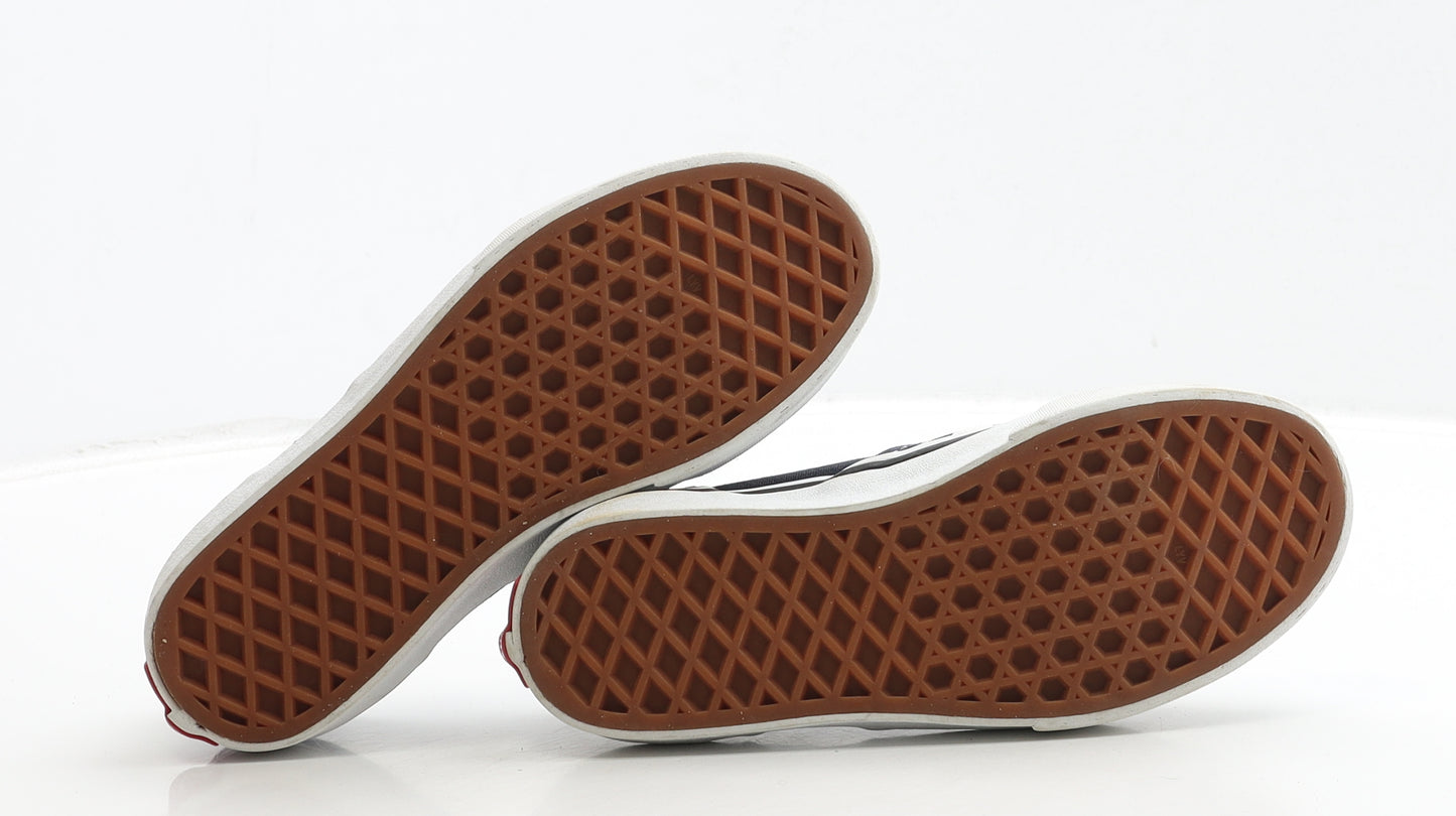 VANS Boys Blue Check Fabric Trainer UK 1 32