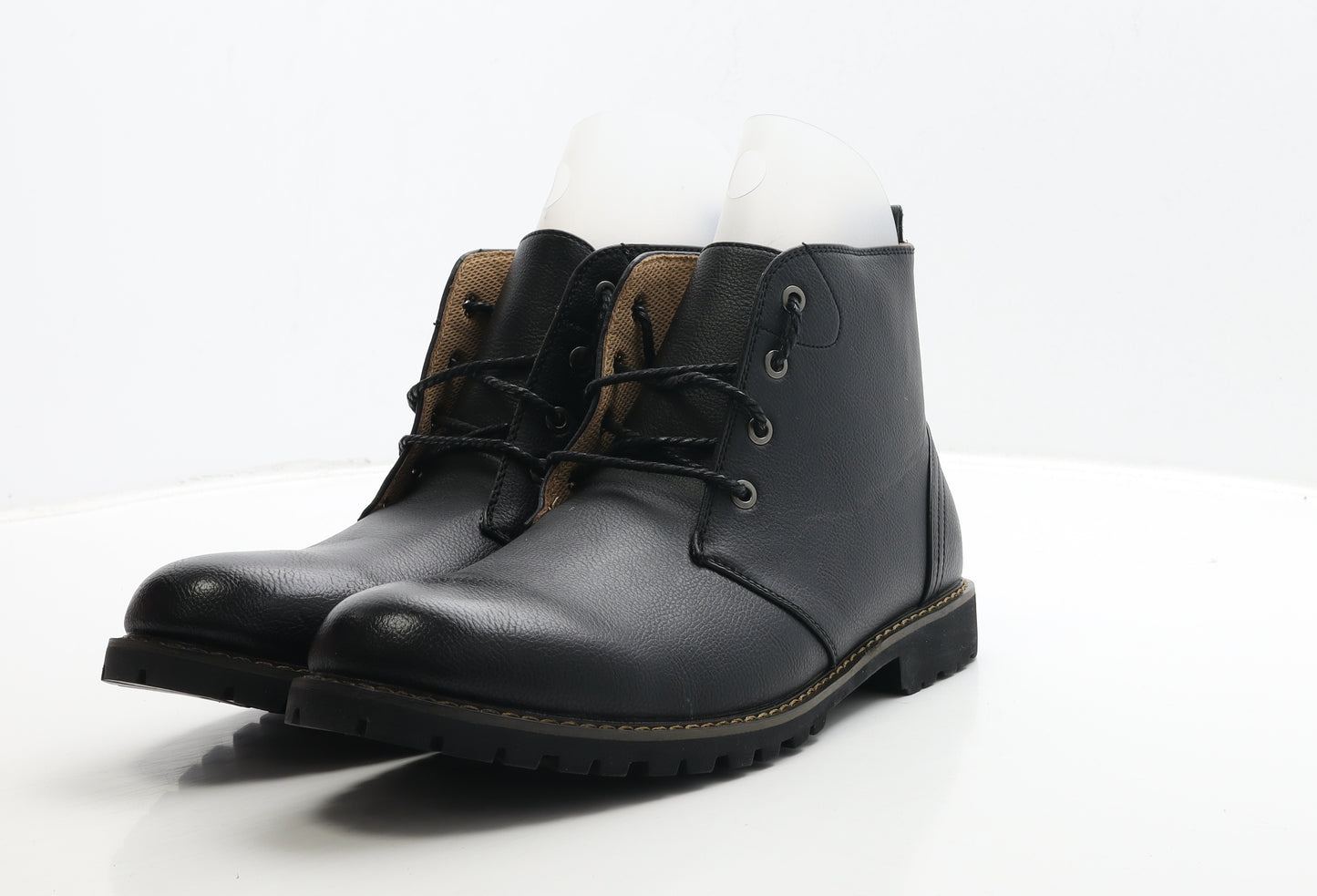 Shoe Click Mens Black Leather Chukka Boot UK 11