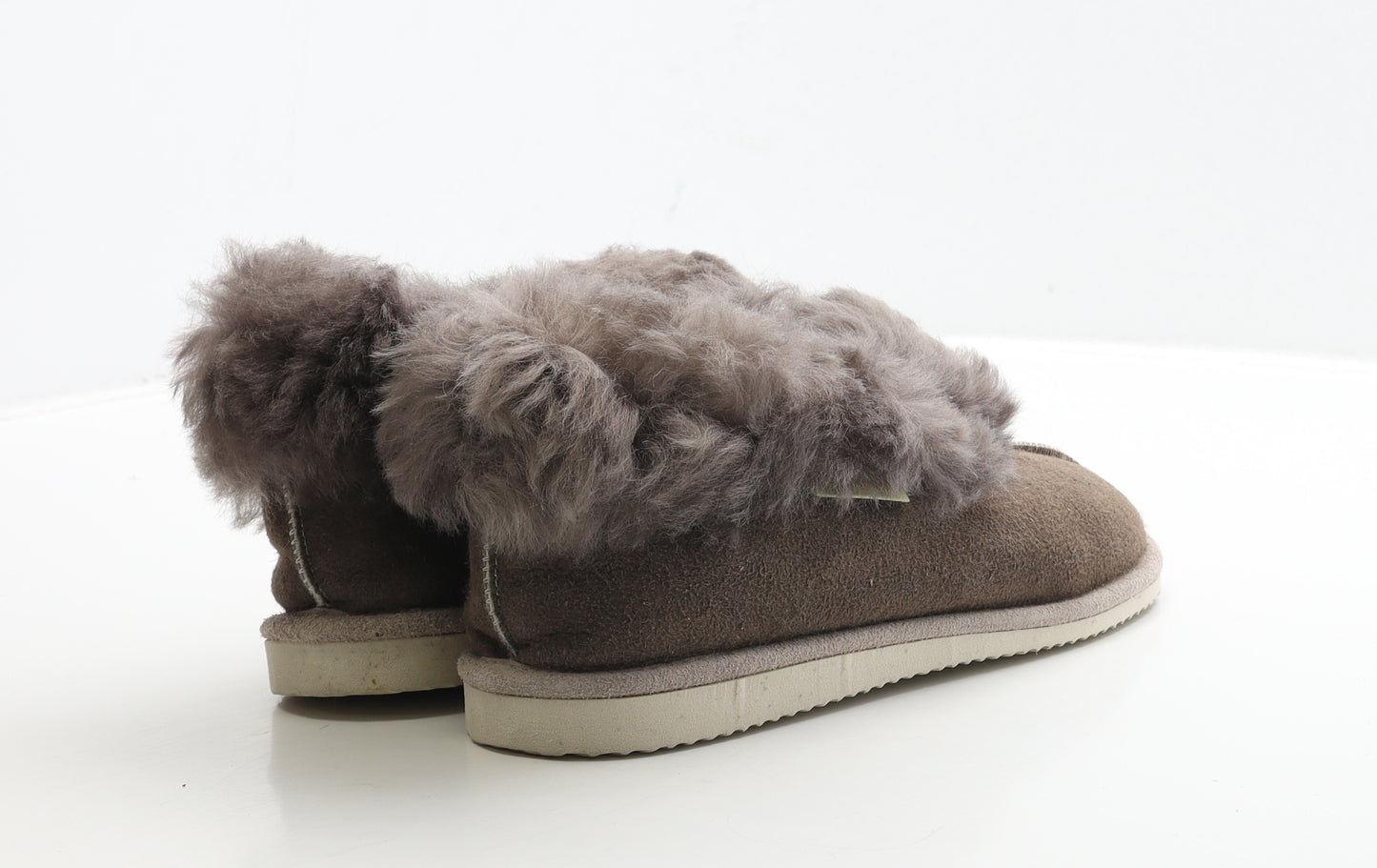 Westmorland Womens Brown Leather Shearling Style Slipper UK 39