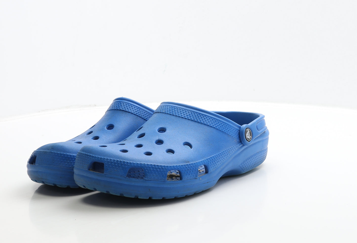 Crocs Mens Blue Rubber Slip On Sandal UK 8