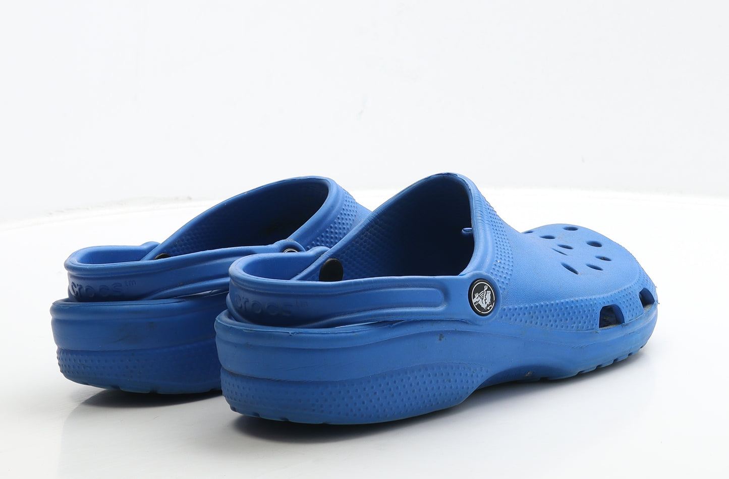 Crocs Mens Blue Rubber Slip On Sandal UK 8