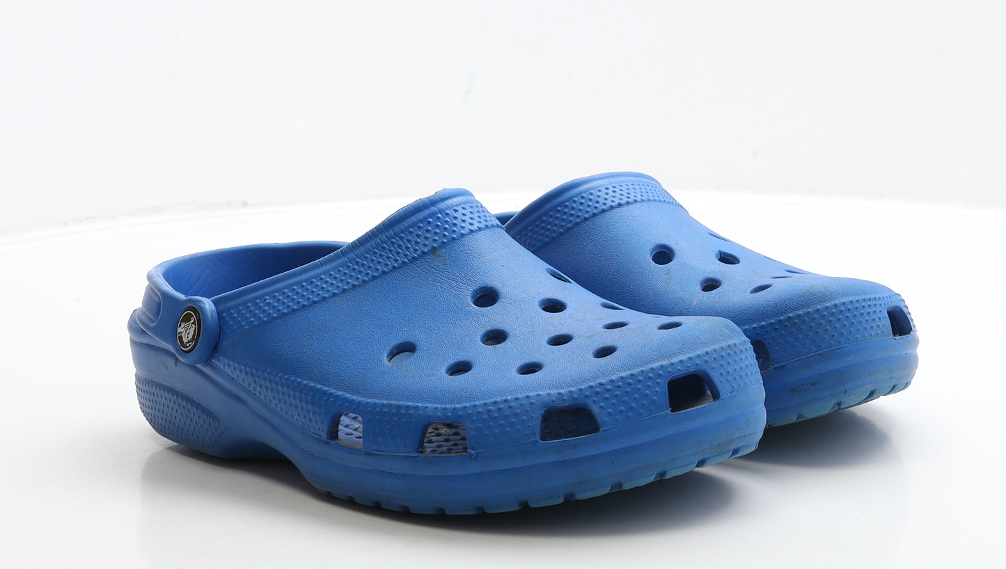 Crocs Mens Blue Rubber Slip On Sandal UK 8