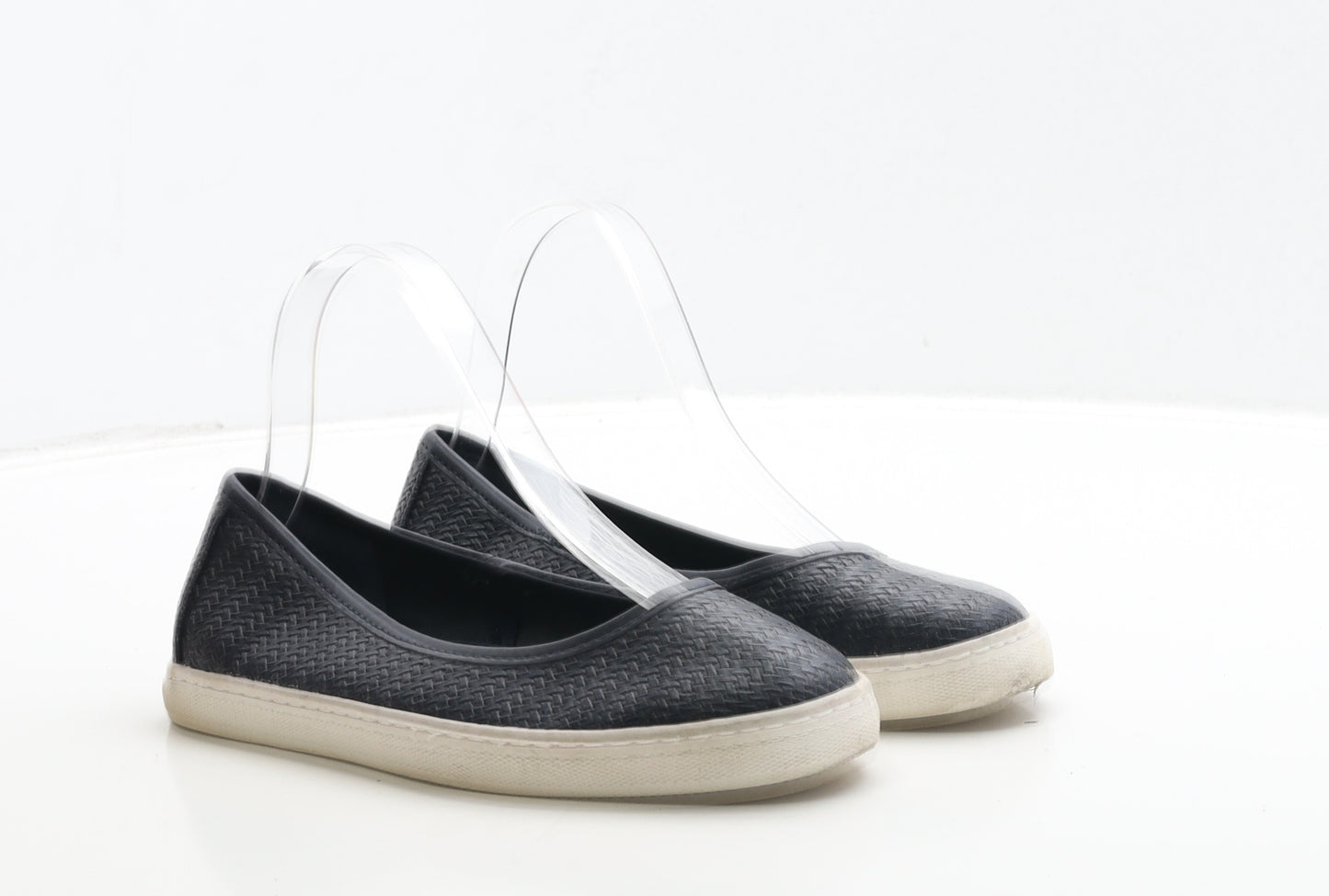 NEXT Womens Blue Geometric Leather Ballet Flat UK 3.5 36.5