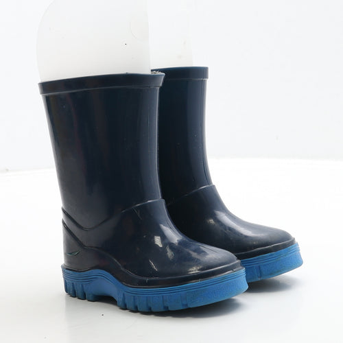 Preworn Boys Blue Rubber Wellies Boot UK 5