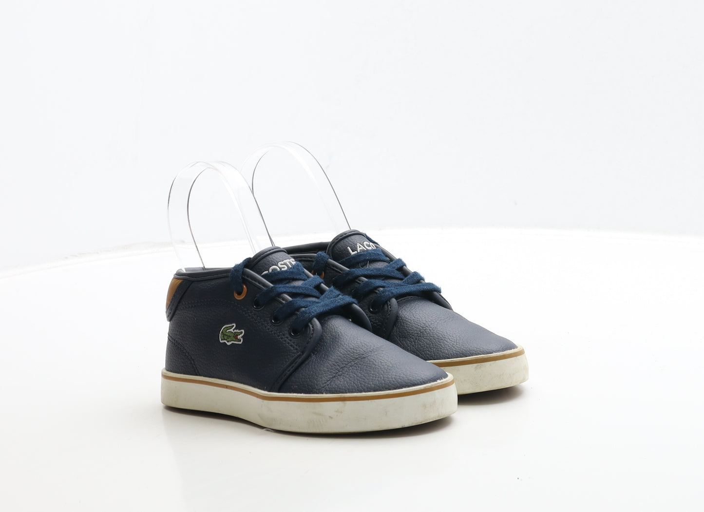 Lacoste Boys Blue Leather Trainer UK 10 28