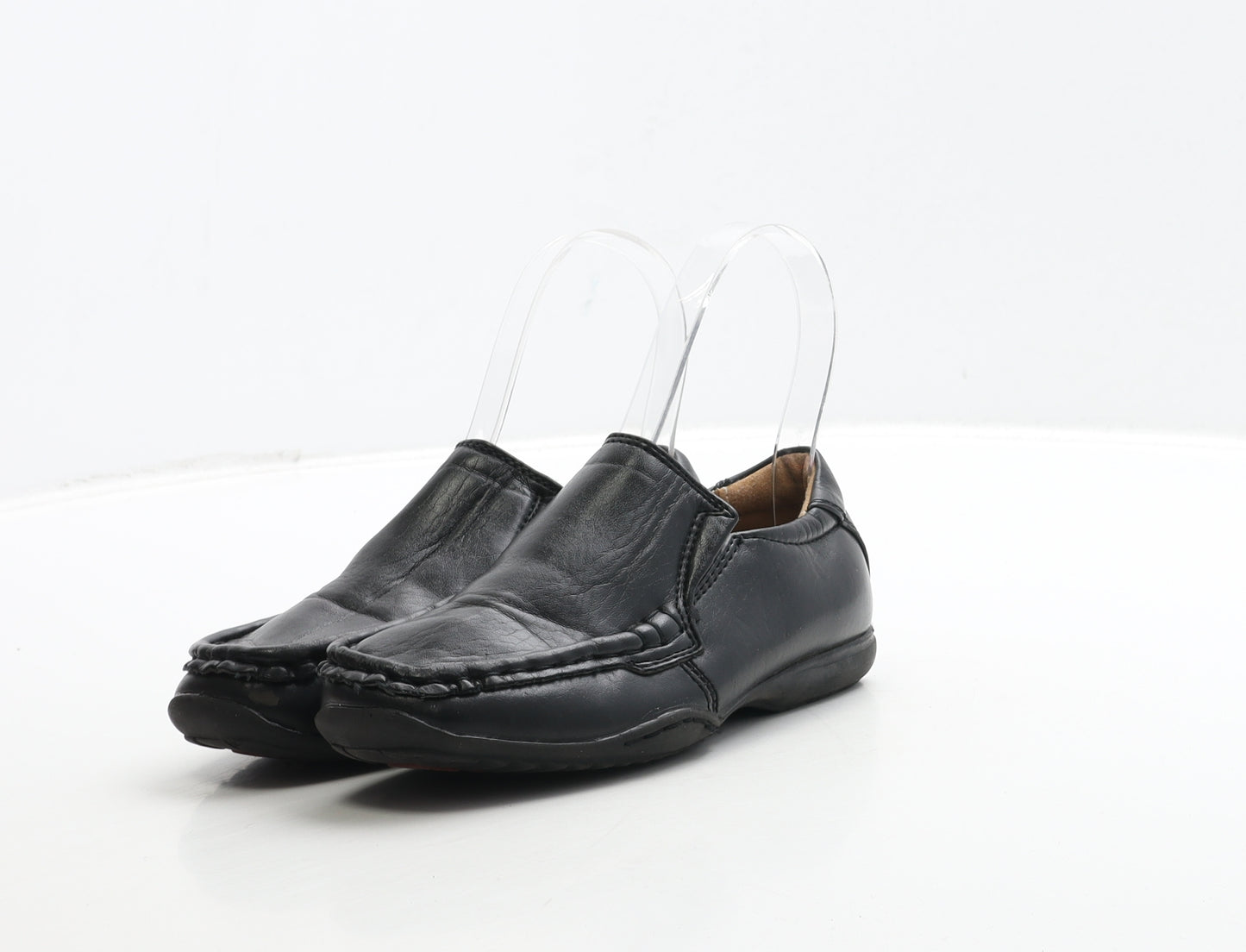 Duck&Dodge Boys Black Leather Loafer Dress UK 11