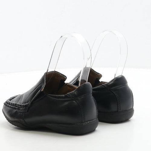 Duck&Dodge Boys Black Leather Loafer Dress UK 11