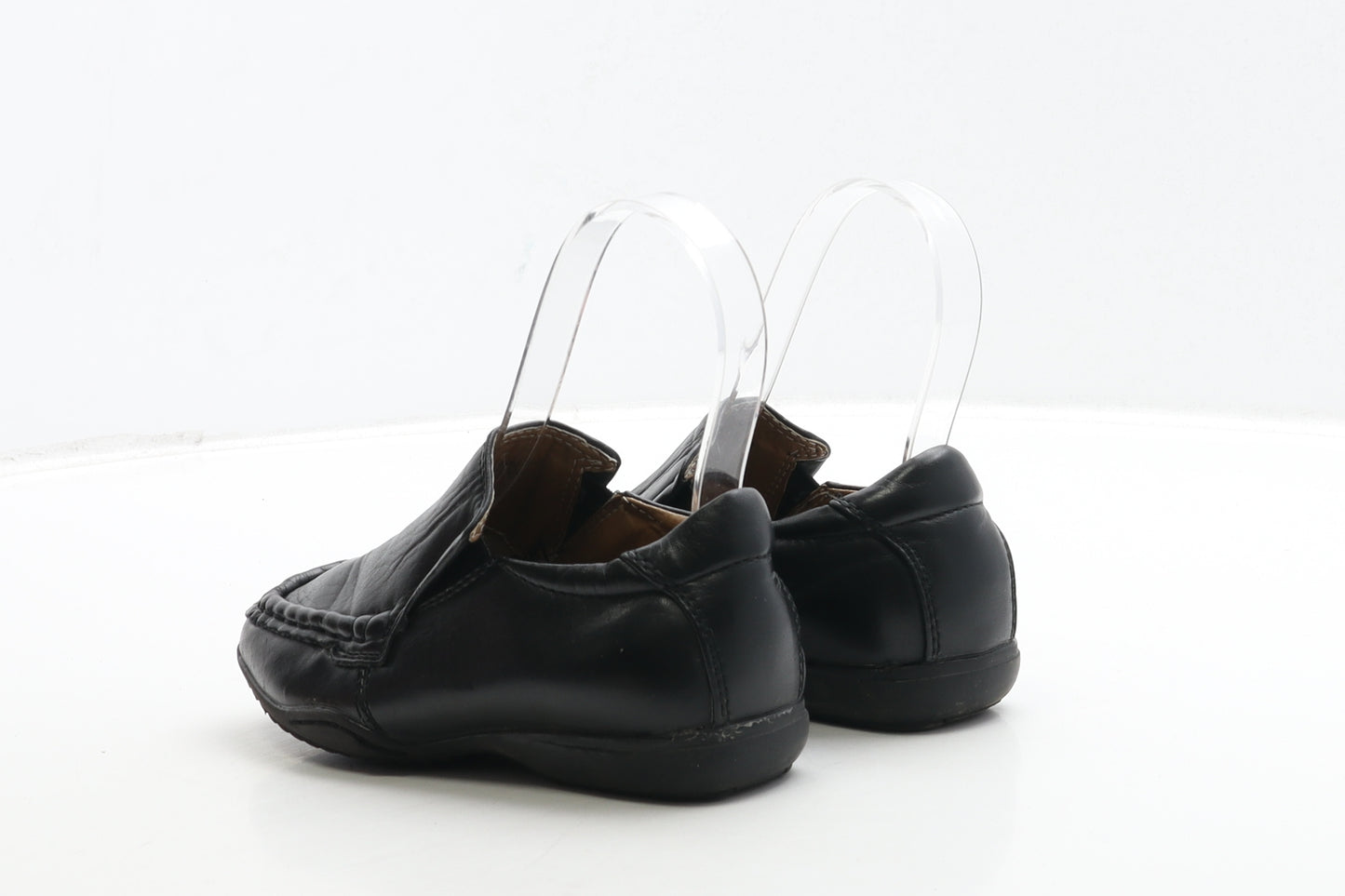 Duck&Dodge Boys Black Leather Loafer Dress UK 11