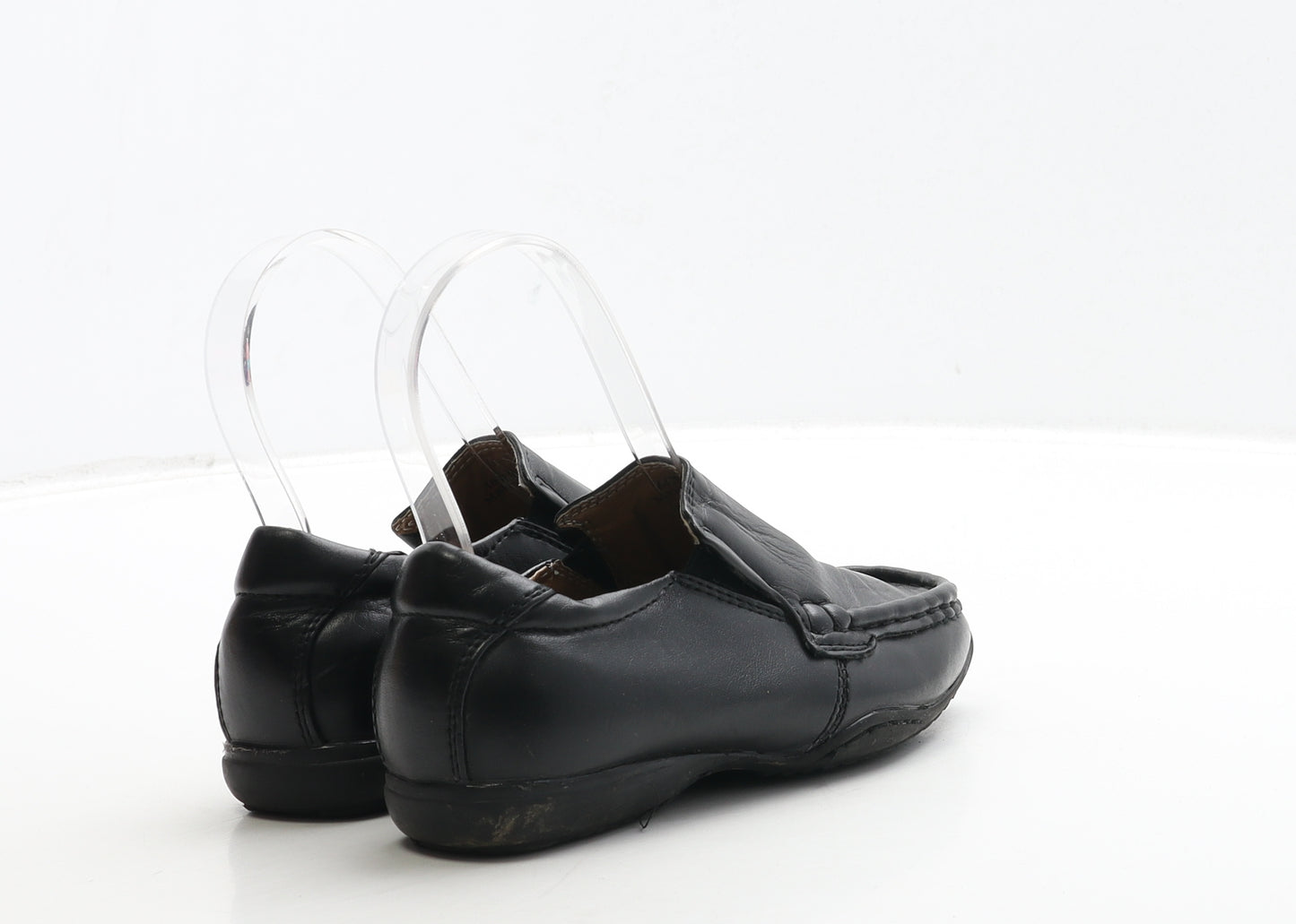 Duck&Dodge Boys Black Leather Loafer Dress UK 11