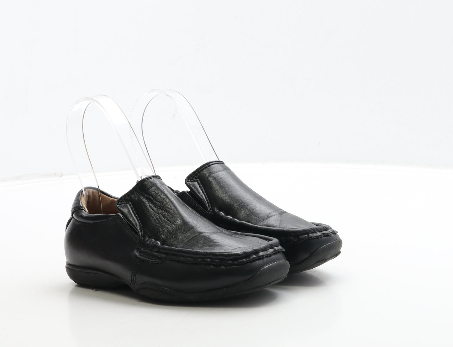 Duck&Dodge Boys Black Leather Loafer Dress UK 11