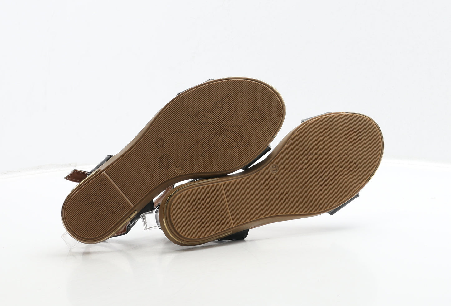 Kecli Womens Black Patent Leather Slingback Sandal UK 4 37