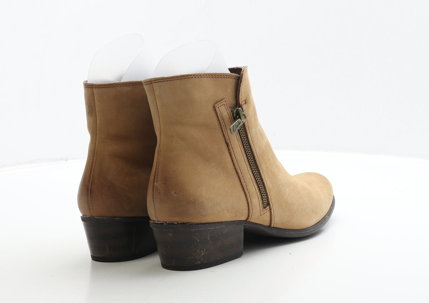 Clarks Womens Brown Leather Bootie Boot UK 6