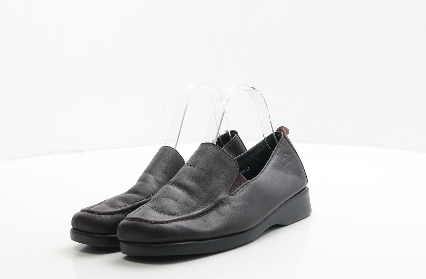 Fly Flot Womens Brown Leather Loafer Flat UK 5 38