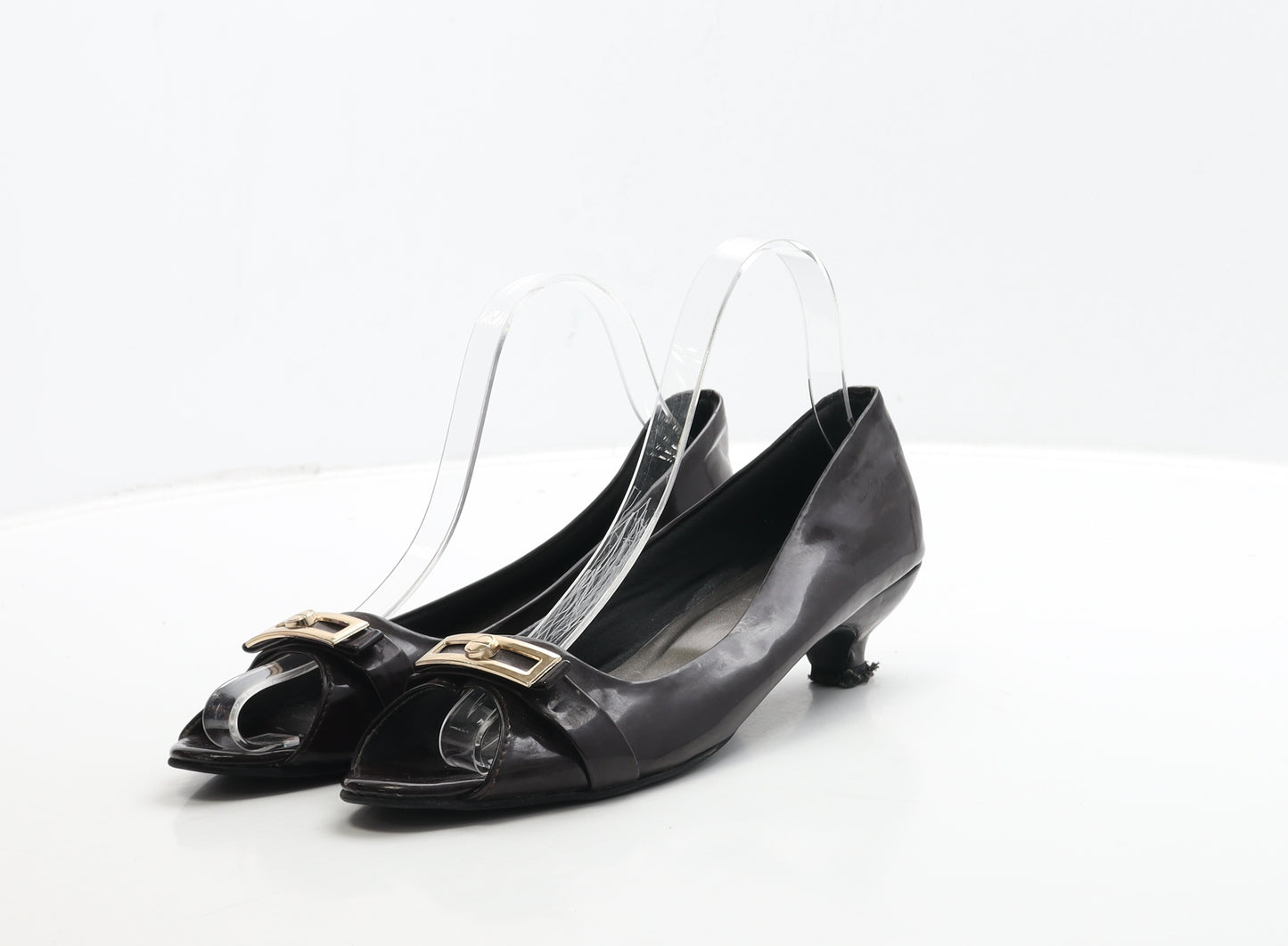 Kobbler Womens Brown Patent Leather Court Heel UK 8