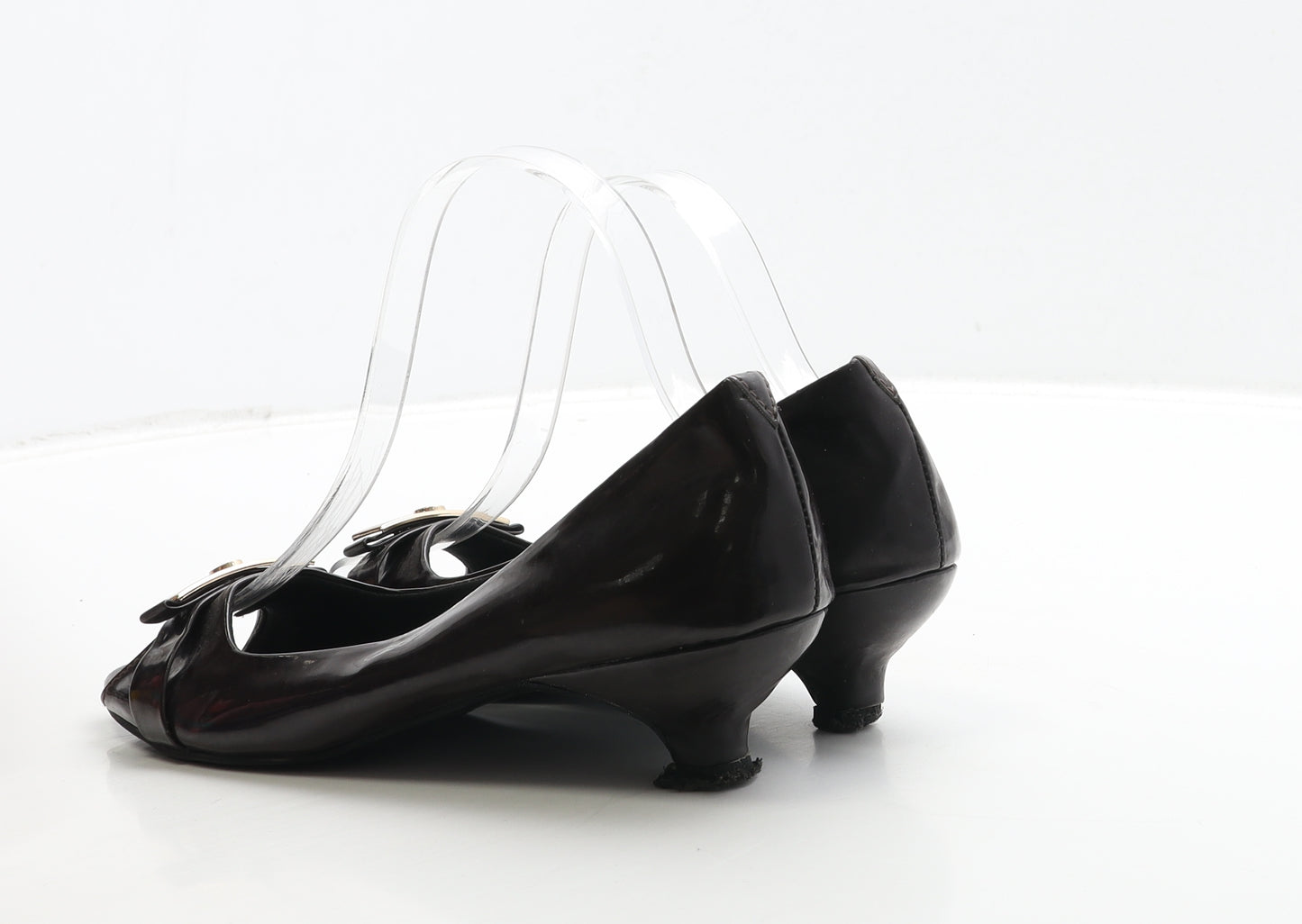 Kobbler Womens Brown Patent Leather Court Heel UK 8