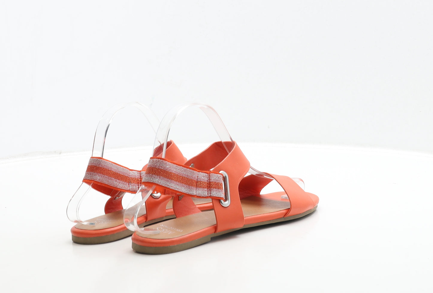Marks and Spencer Womens Orange Leather Slingback Sandal UK 5