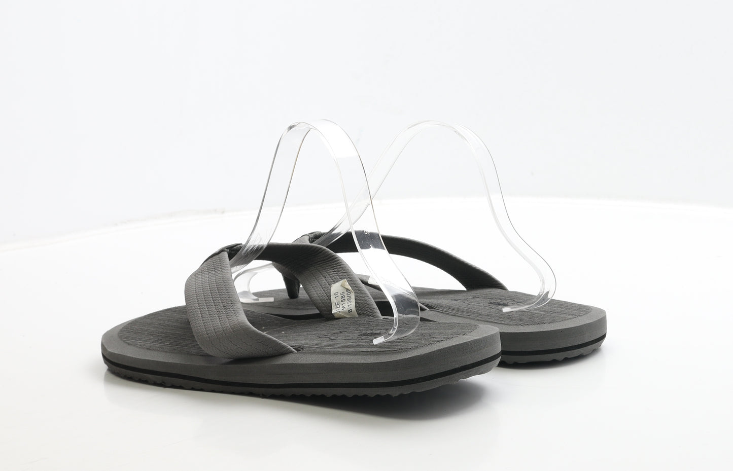 Barrier Island Mens Grey Polyester Thong Sandal UK 10