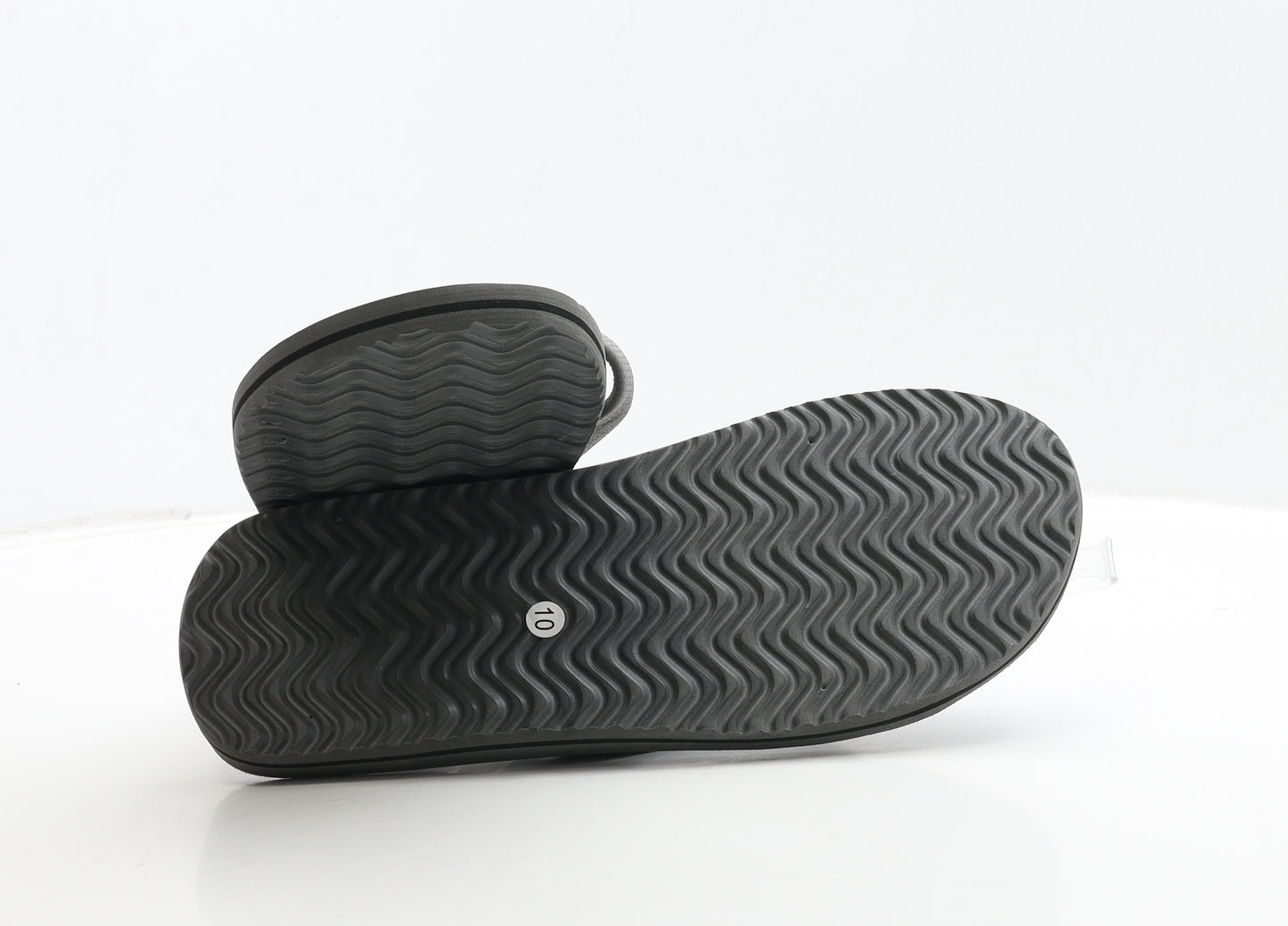 Barrier Island Mens Grey Polyester Thong Sandal UK 10