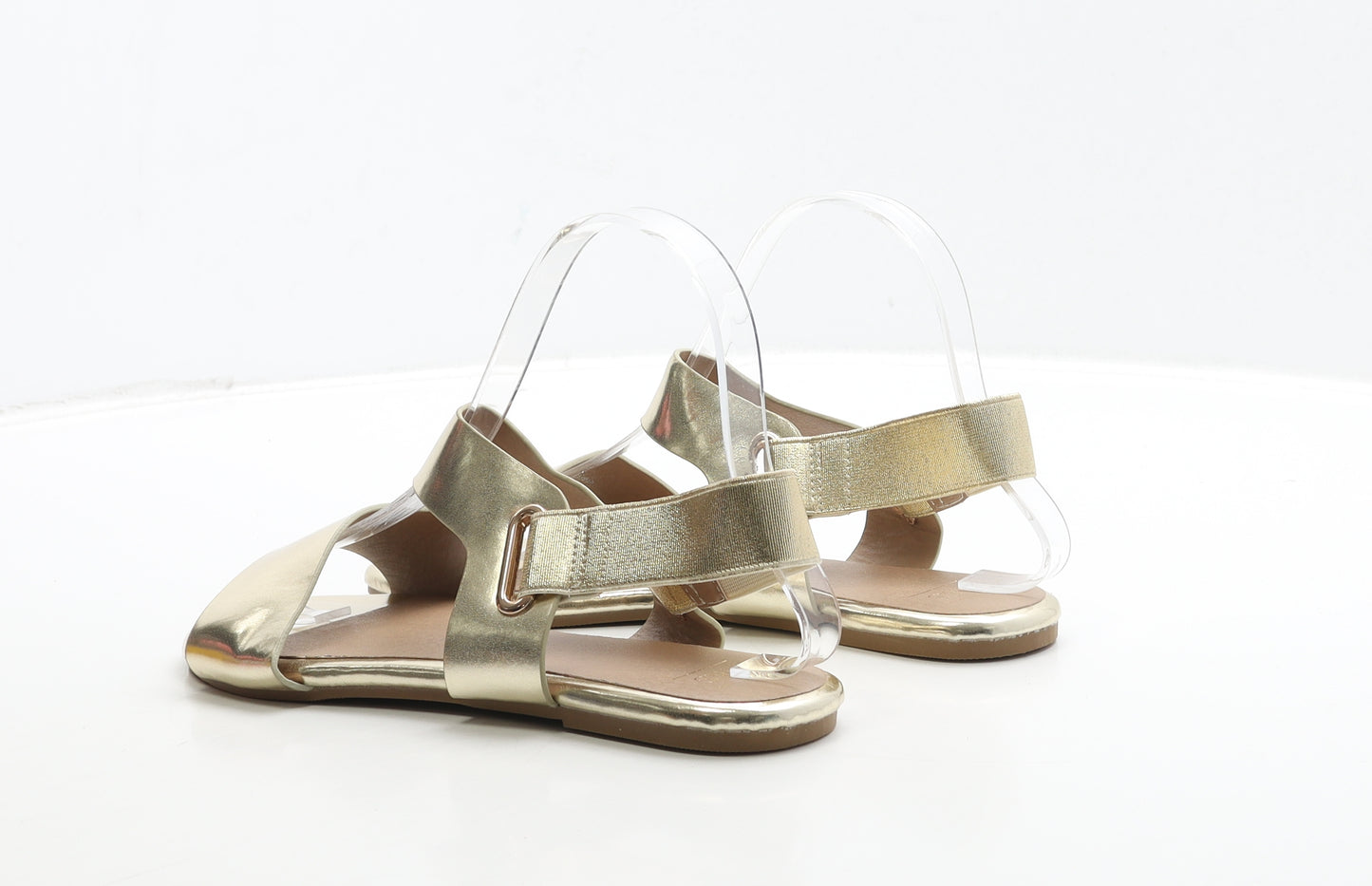 Marks and Spencer Womens Gold Polyester Slingback Sandal UK 5 38