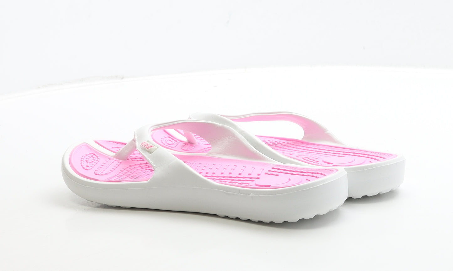 Surf Womens White Rubber Thong Sandal UK 6 39
