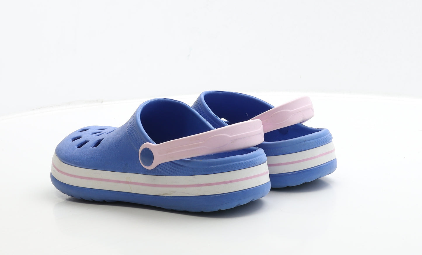 Preworn Womens Blue Rubber Slip On Sandal UK 5