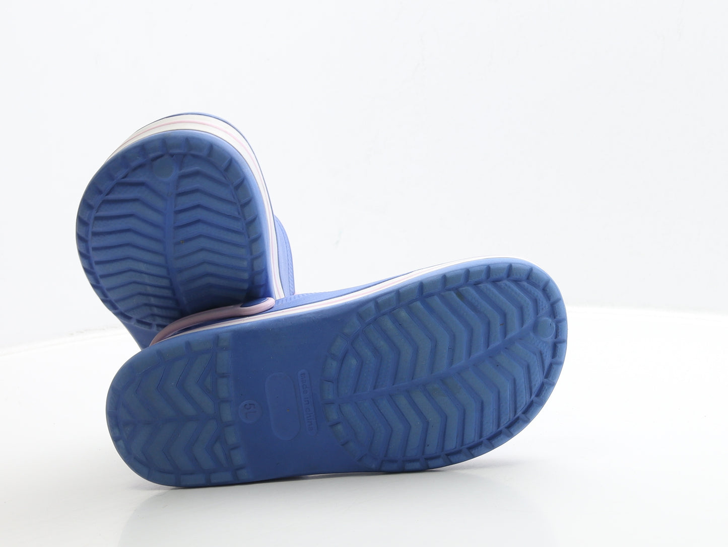 Preworn Womens Blue Rubber Slip On Sandal UK 5