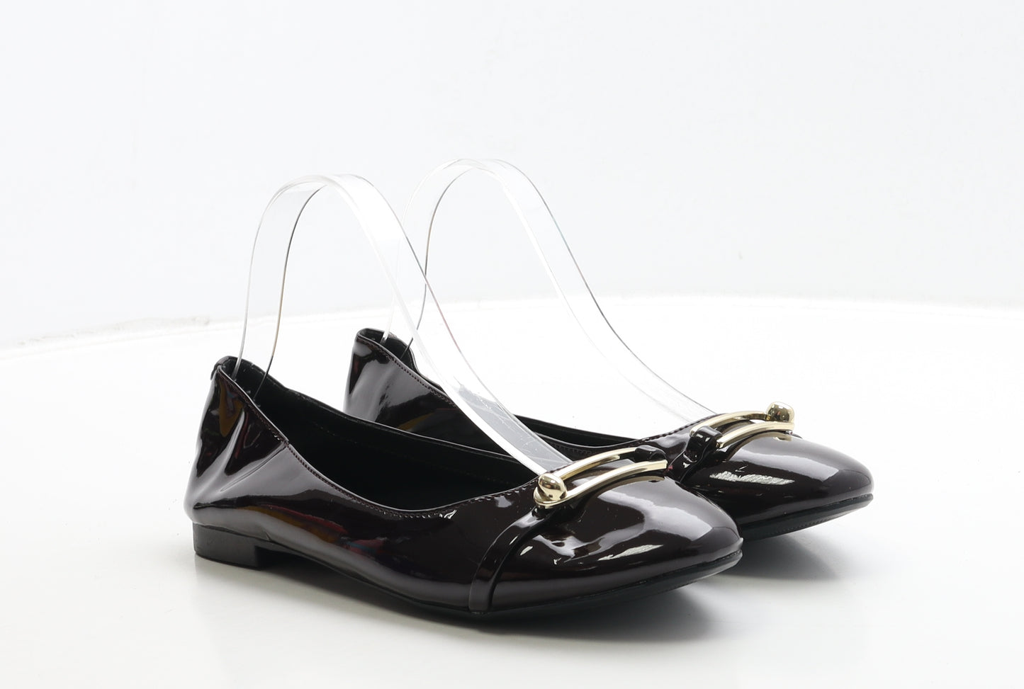 Marks and Spencer Womens Purple Leather Ballet Flat UK 38