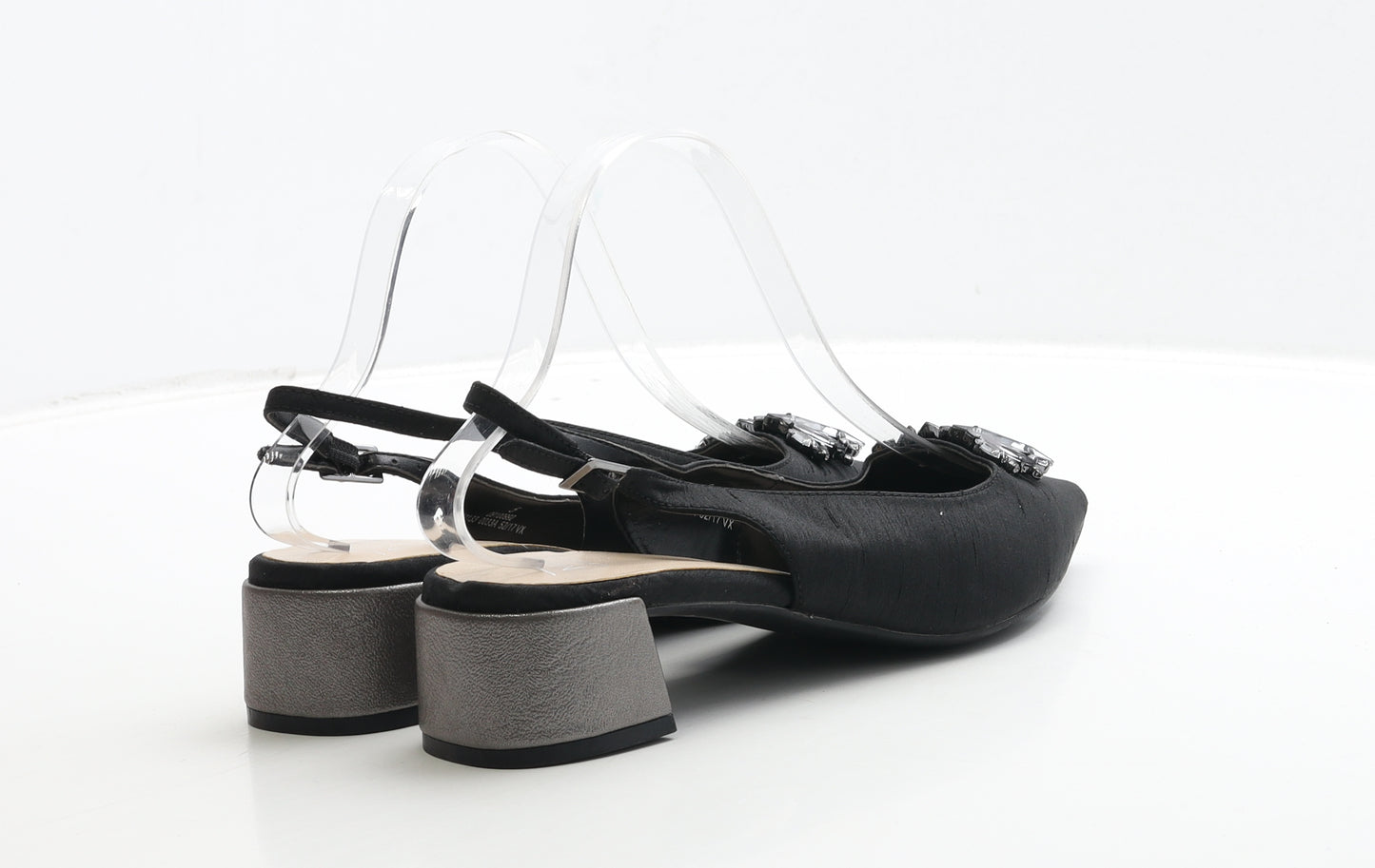 Marks and Spencer Womens Black Polyester Slingback Heel UK 5 38