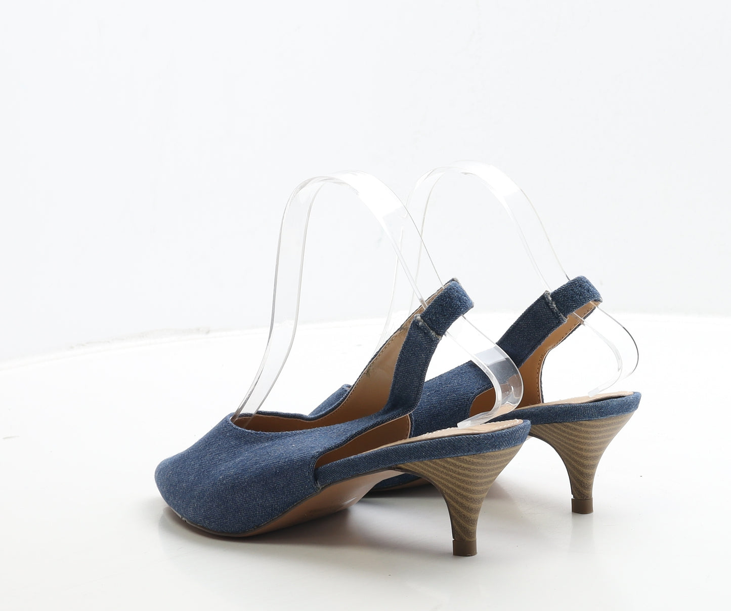 TU Womens Blue Fabric Slingback Heel UK 5