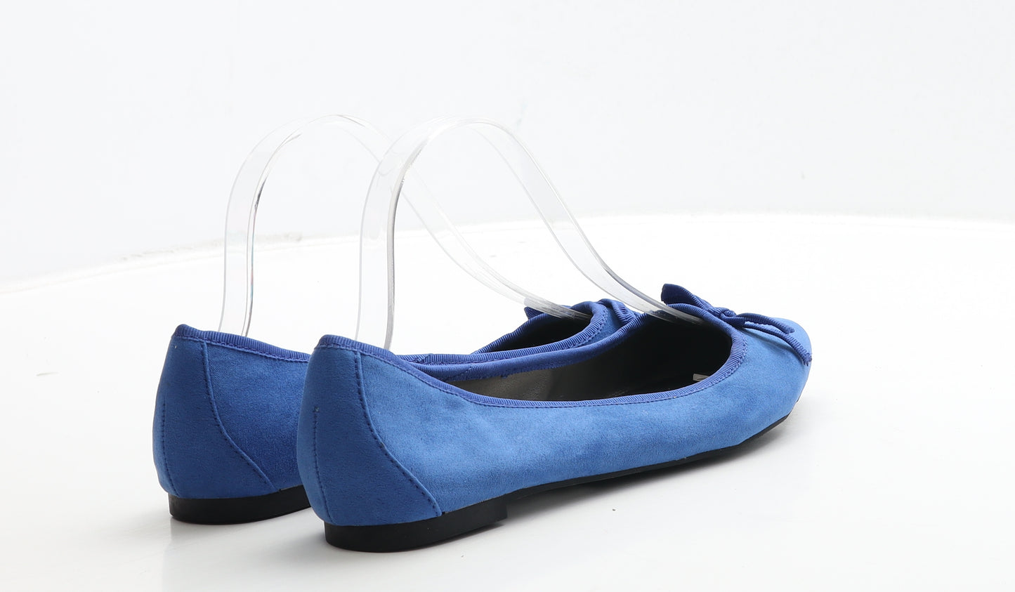 NEXT Womens Blue Suede Ballet Flat UK 5 38