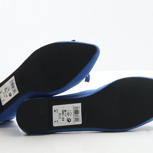 NEXT Womens Blue Suede Ballet Flat UK 5 38