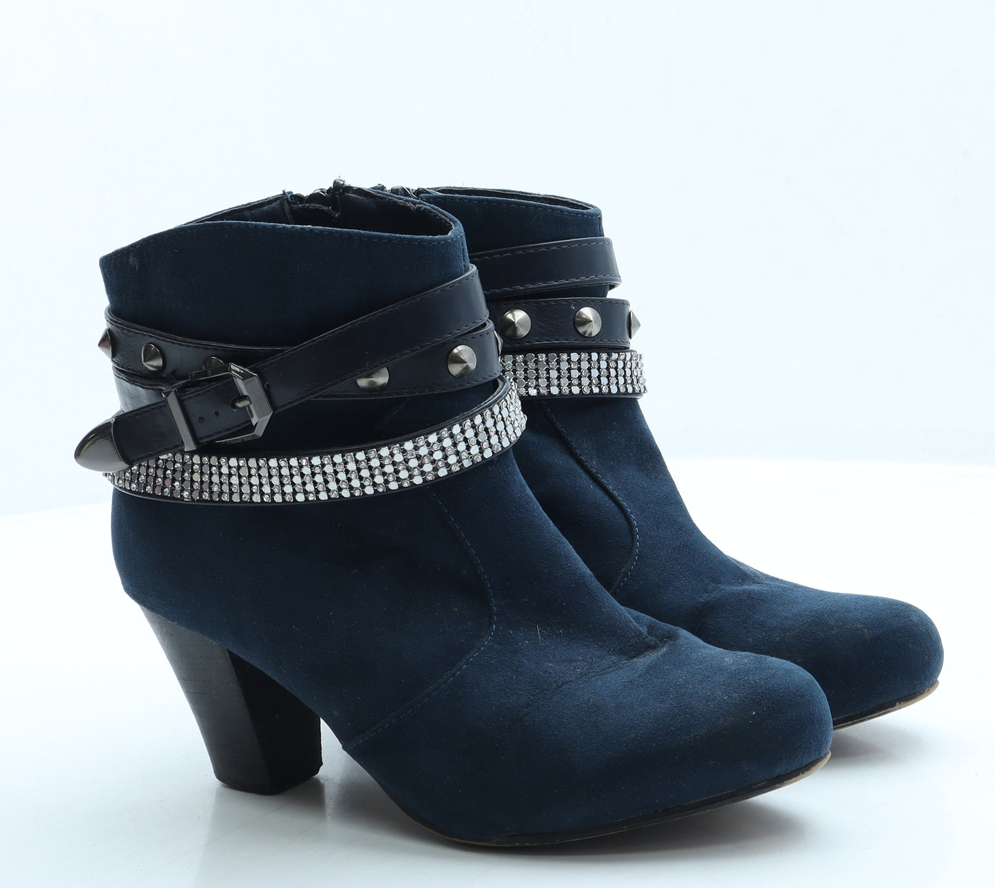 Escape Womens Blue Suede Bootie Boot UK 6 39