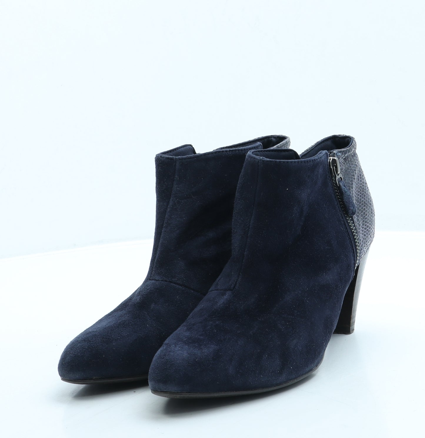 FootGlove Womens Blue Suede Bootie Boot UK 6