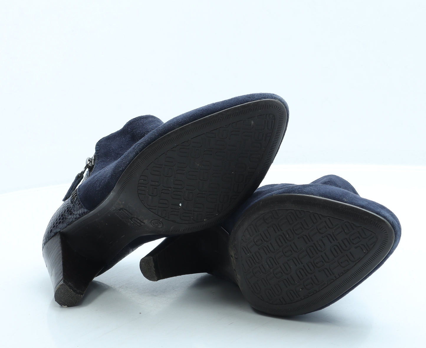 FootGlove Womens Blue Suede Bootie Boot UK 6