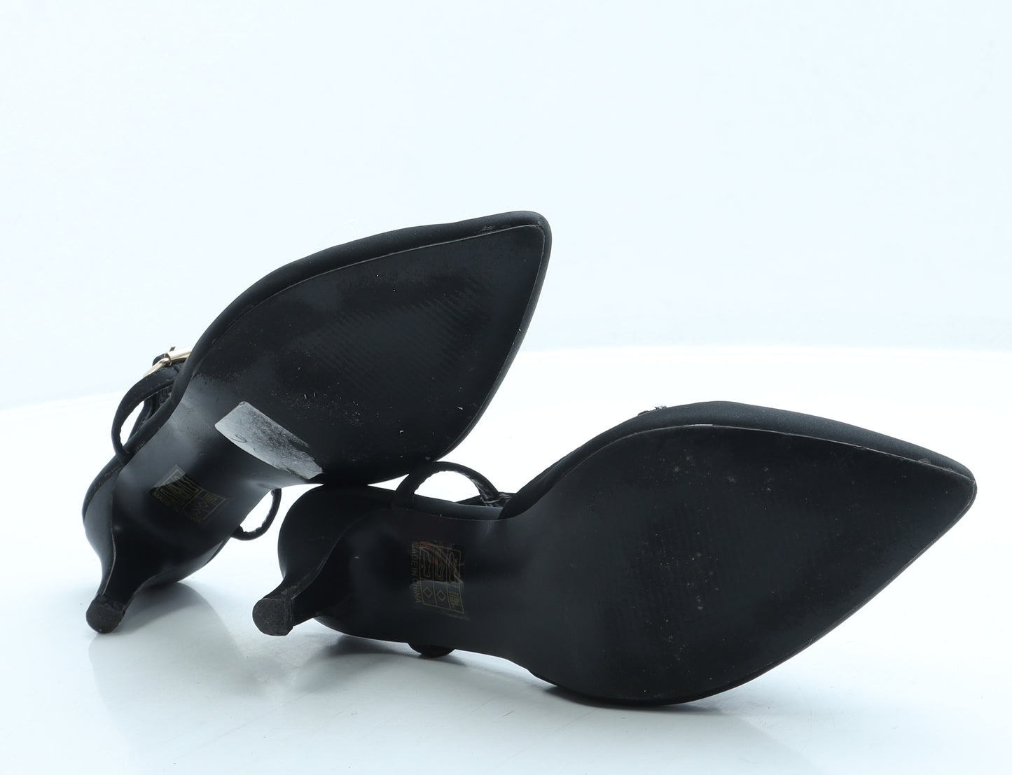 Greatonu Womens Black Polyester Slingback Heel UK 6 39