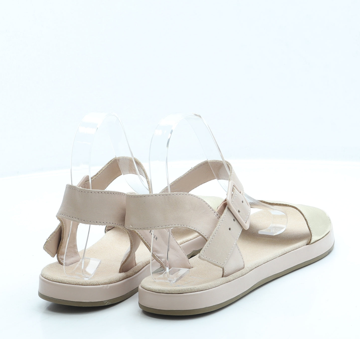 Marks and Spencer Womens Pink Leather Strappy Sandal UK 6