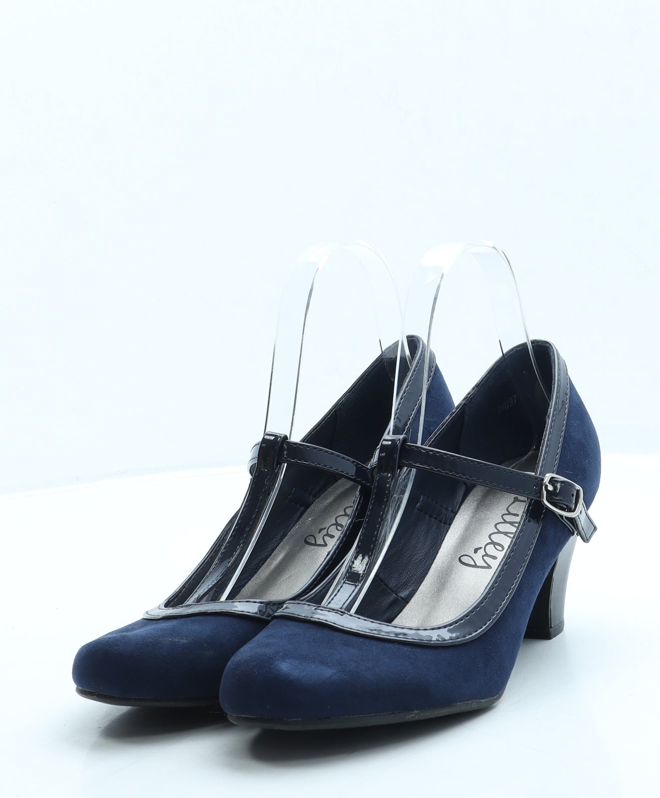 Lilley Womens Blue Suede Court Heel UK 5