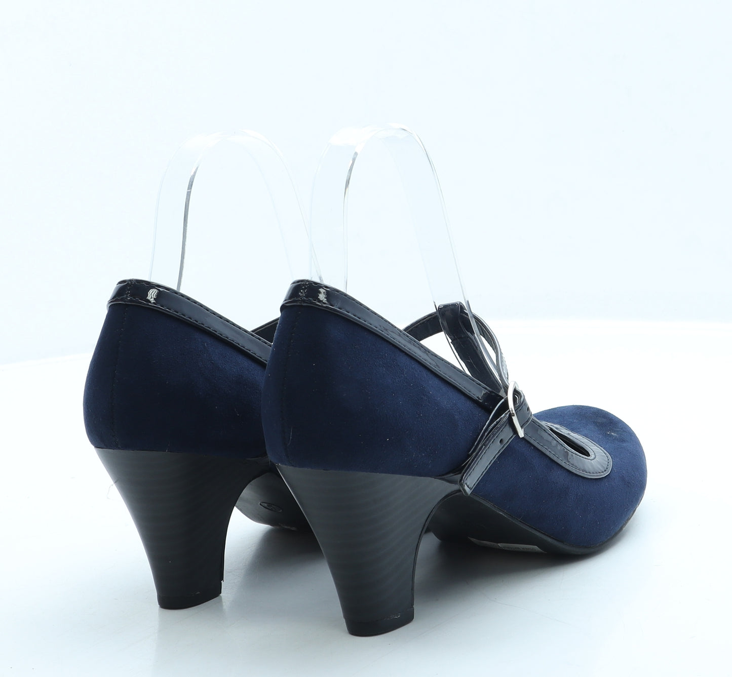 Lilley Womens Blue Suede Court Heel UK 5