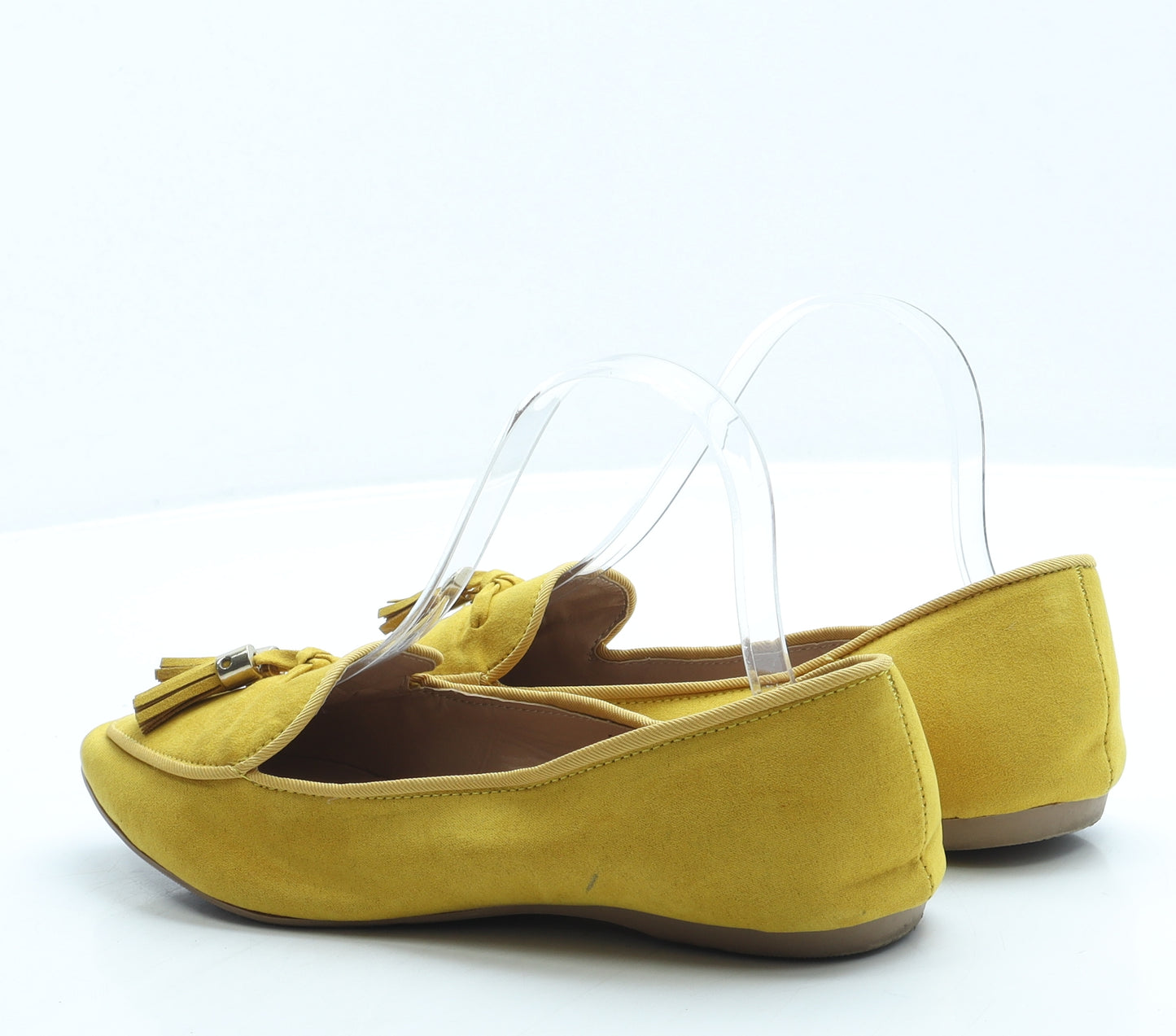 New Look Womens Yellow Suede Loafer Flat UK 5 38