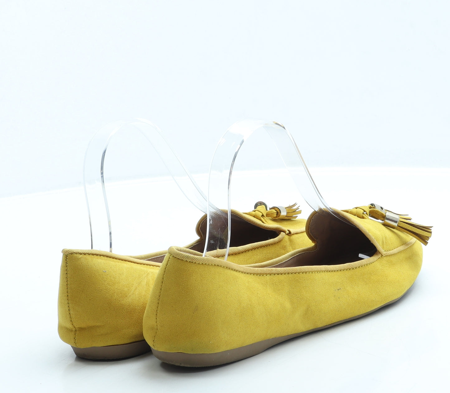 New Look Womens Yellow Suede Loafer Flat UK 5 38