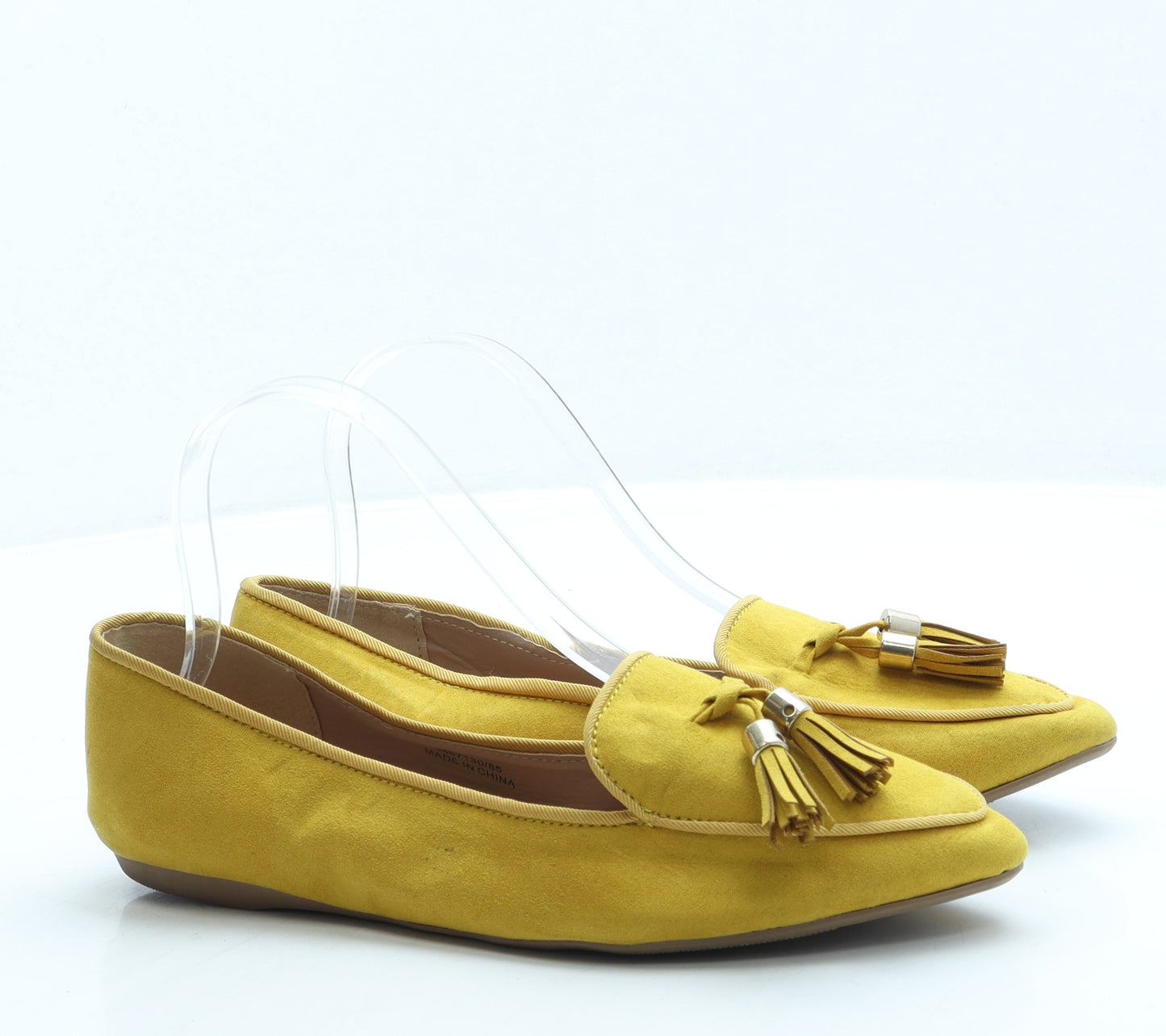 New Look Womens Yellow Suede Loafer Flat UK 5 38