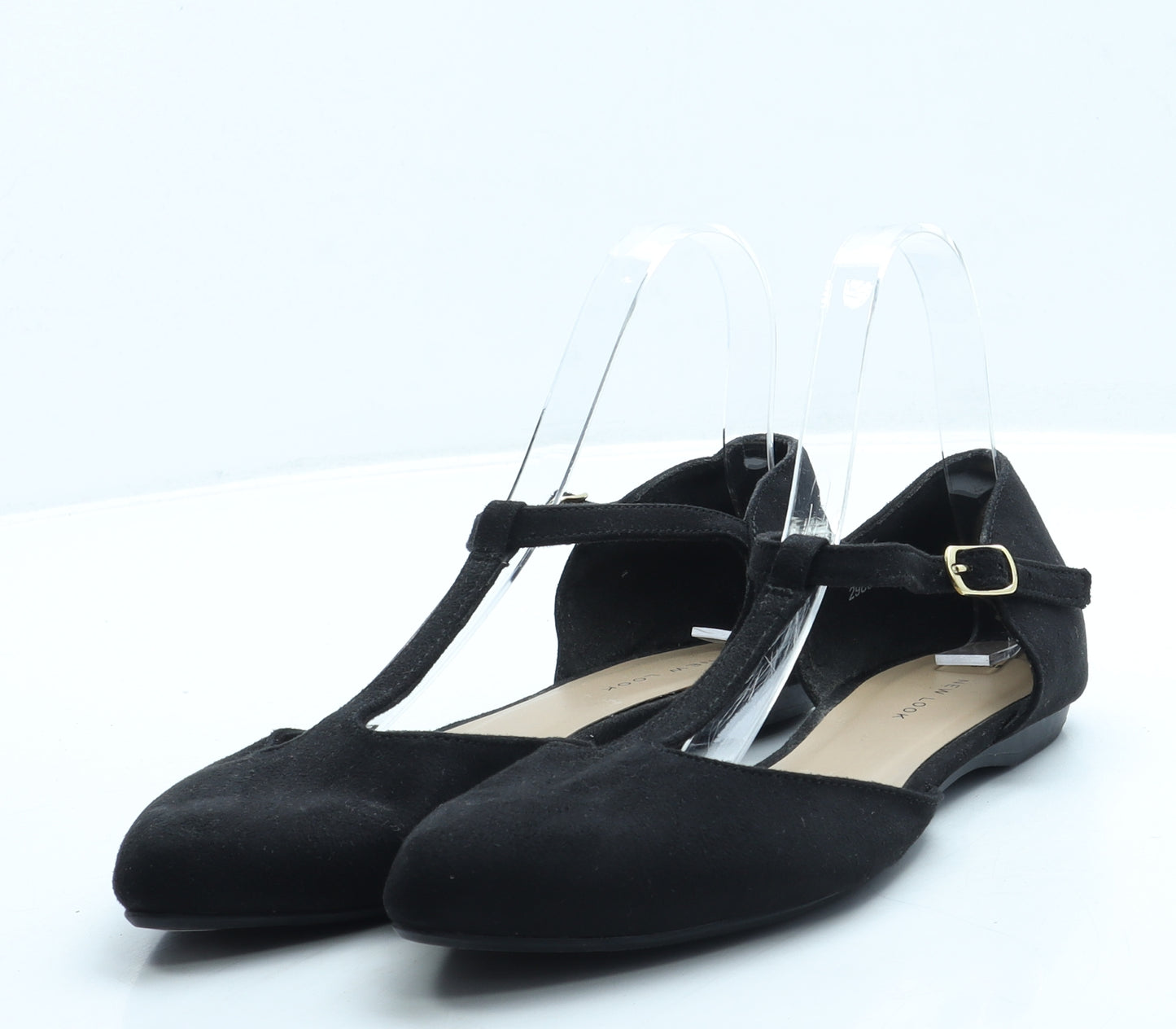 New Look Womens Black Suede Flat UK 5 38
